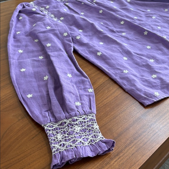 Sezane MILANO BLOUSE in Lavender Embroidered Size EU Fr 38 US 6 - Picture 7 of 12